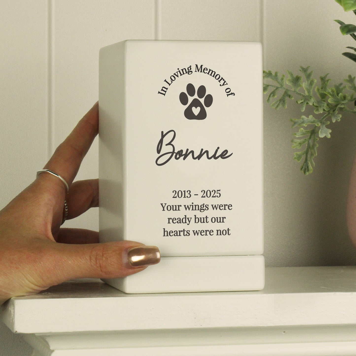 Personalised Pet Memorial Small Wooden Urn - image 4