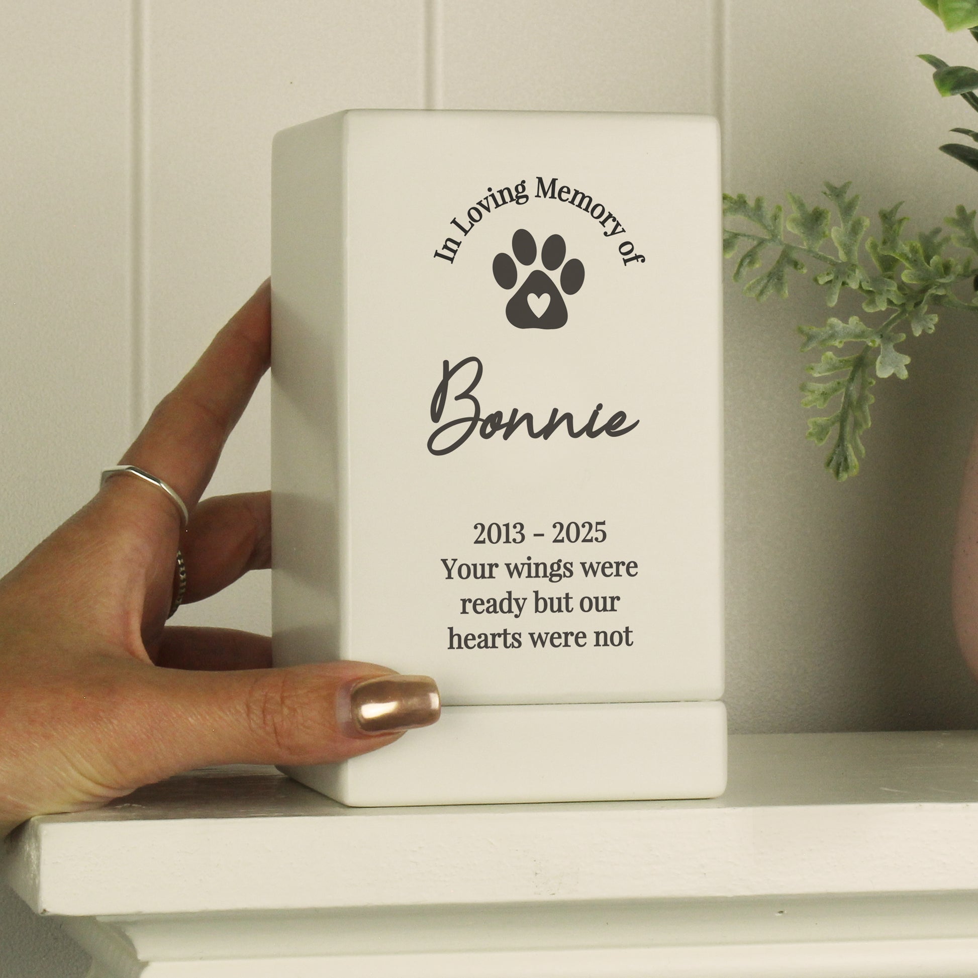 Personalised Pet Memorial Small Wooden Urn - image 4