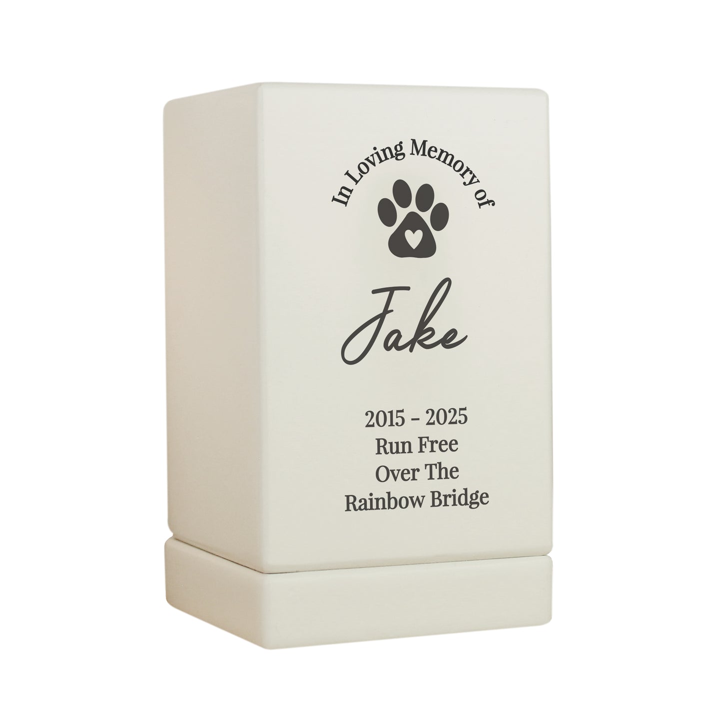 Personalised Pet Memorial Small Wooden Urn - image 5