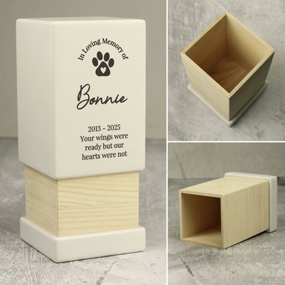 Personalised Pet Memorial Small Wooden Urn - image 7