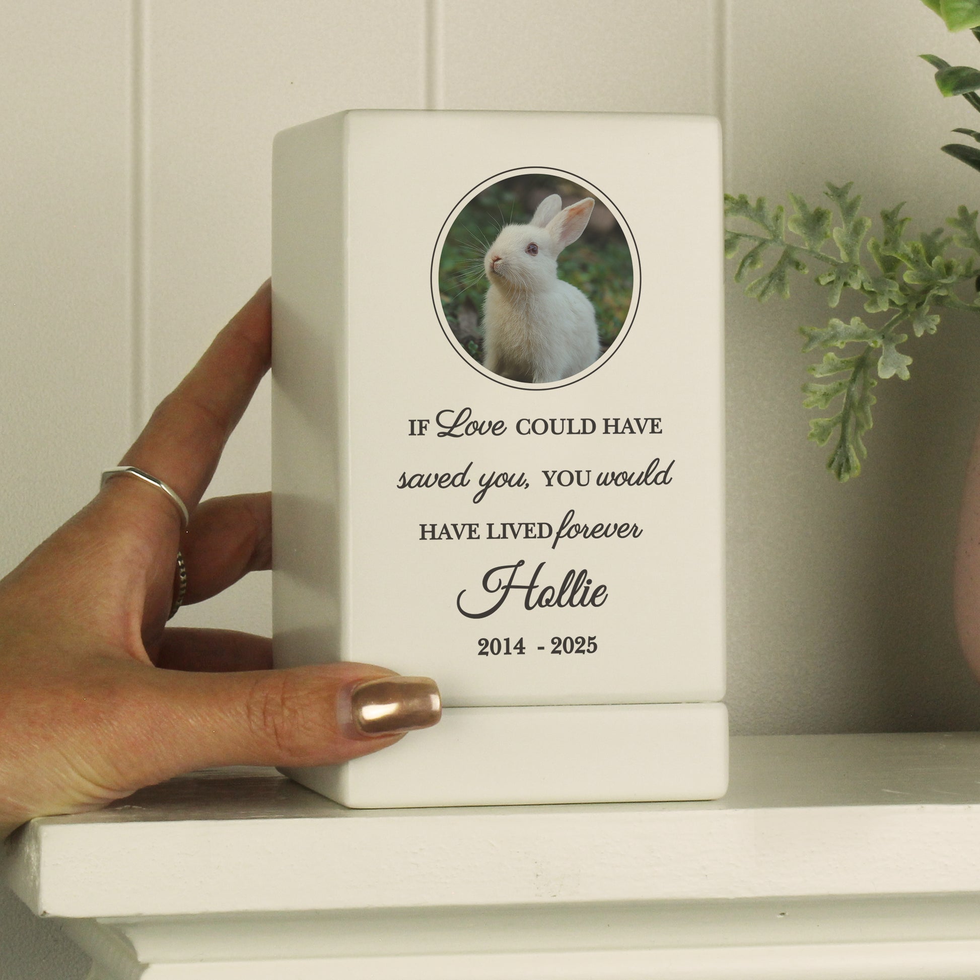 Personalised Pet Photo Upload Small Wooden Urn - image 3