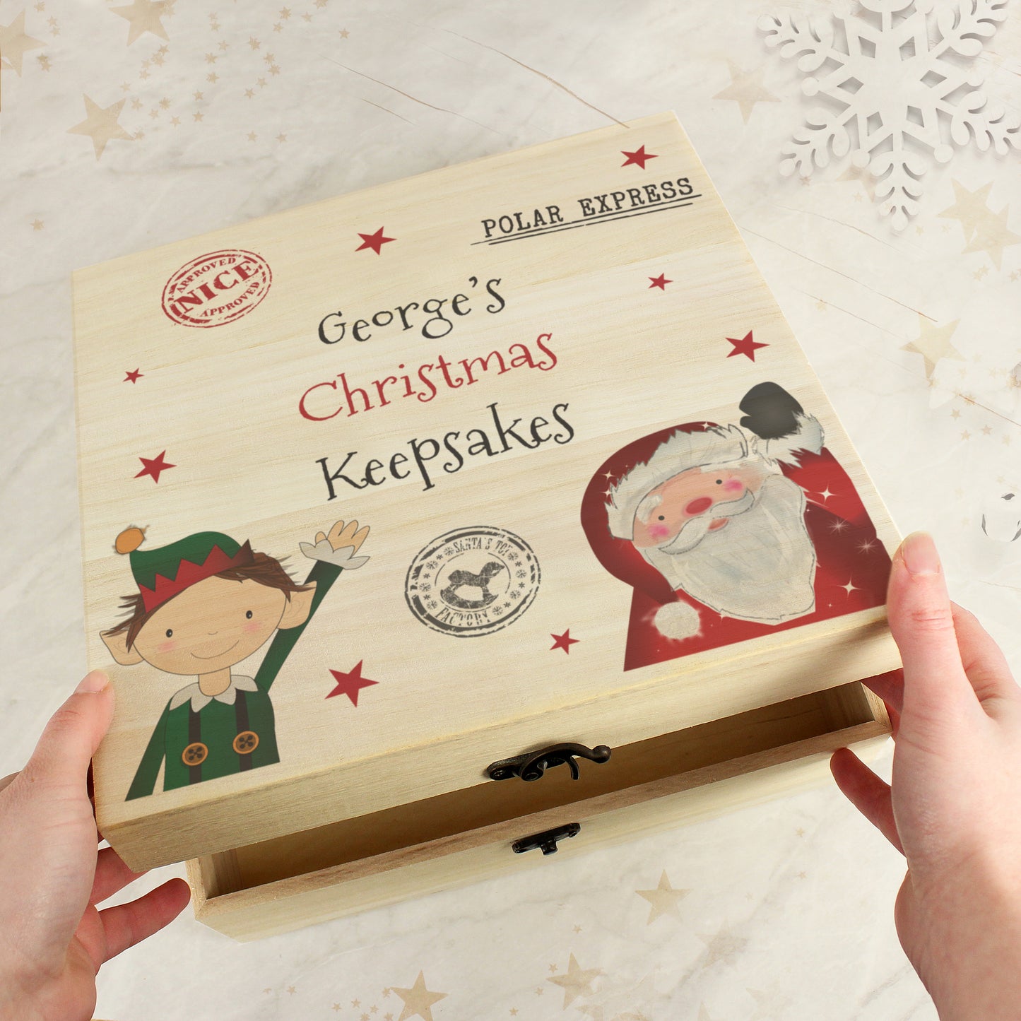 Personalised Wooden Christmas Eve Box - image 3