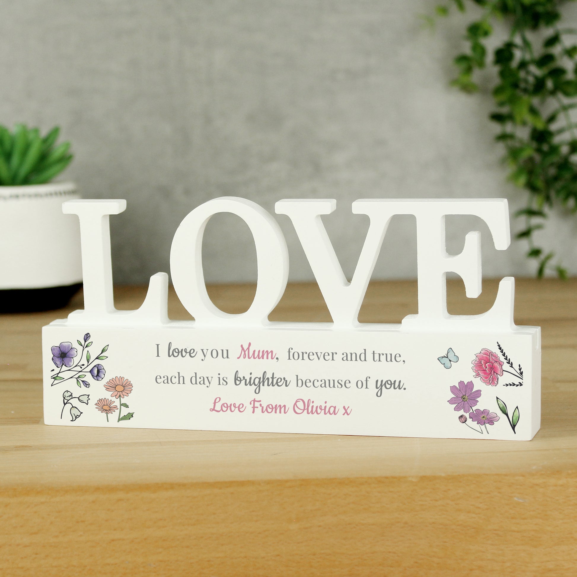 Personalised Wild Flowers Love Ornament - image 2