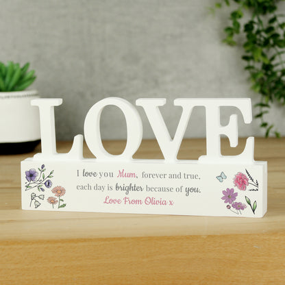 Personalised Wild Flowers Love Ornament - image 2