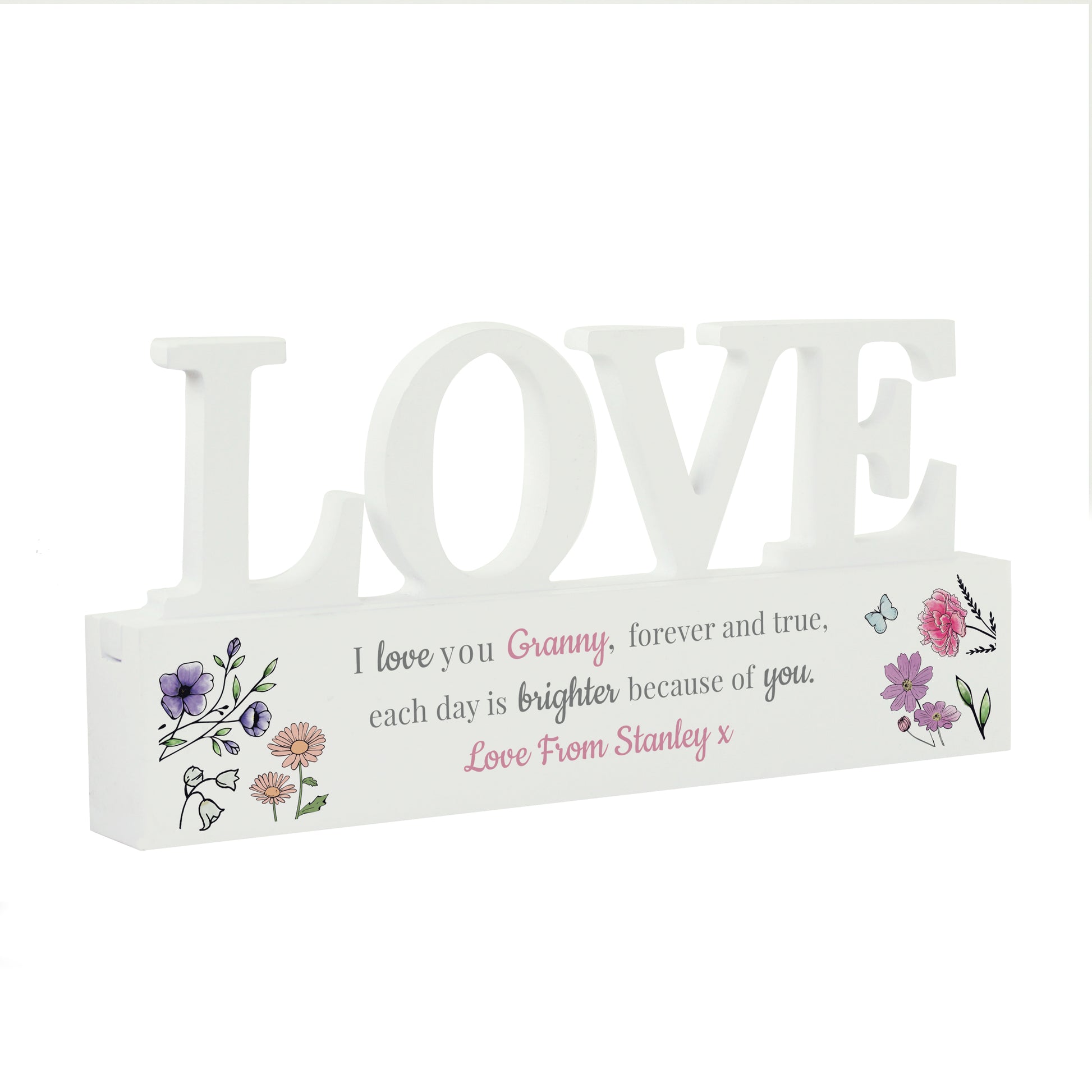 Personalised Wild Flowers Love Ornament - image 5