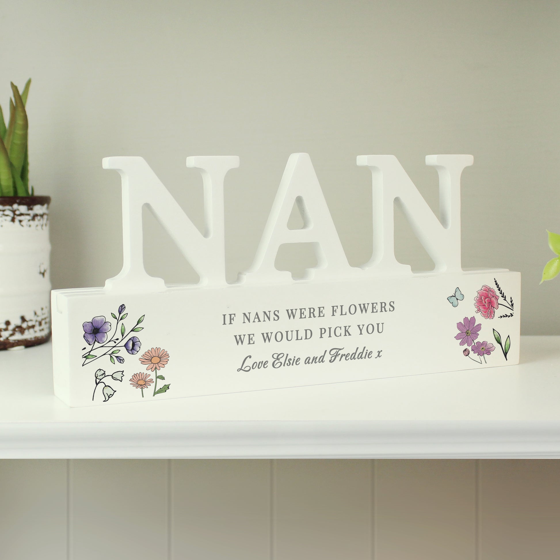 Personalised Wild Flowers Nan Ornament from Heartfelt Gifts