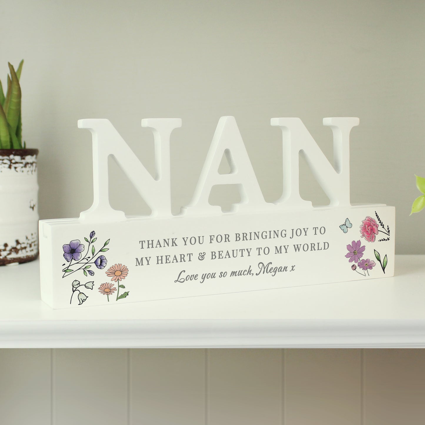Personalised Wild Flowers Nan Ornament - image 3