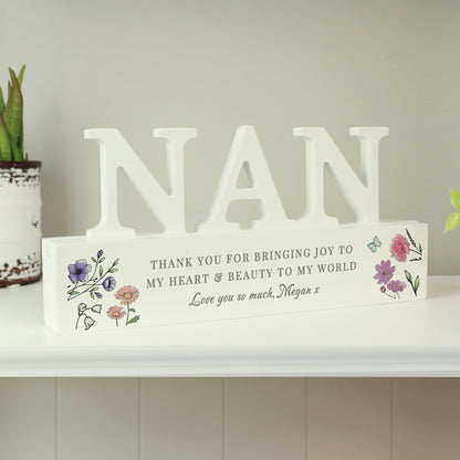 Personalised Wild Flowers Nan Ornament - image 3