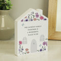 Personalised Wild Flowers Wooden House Ornament from Heartfelt Gifts