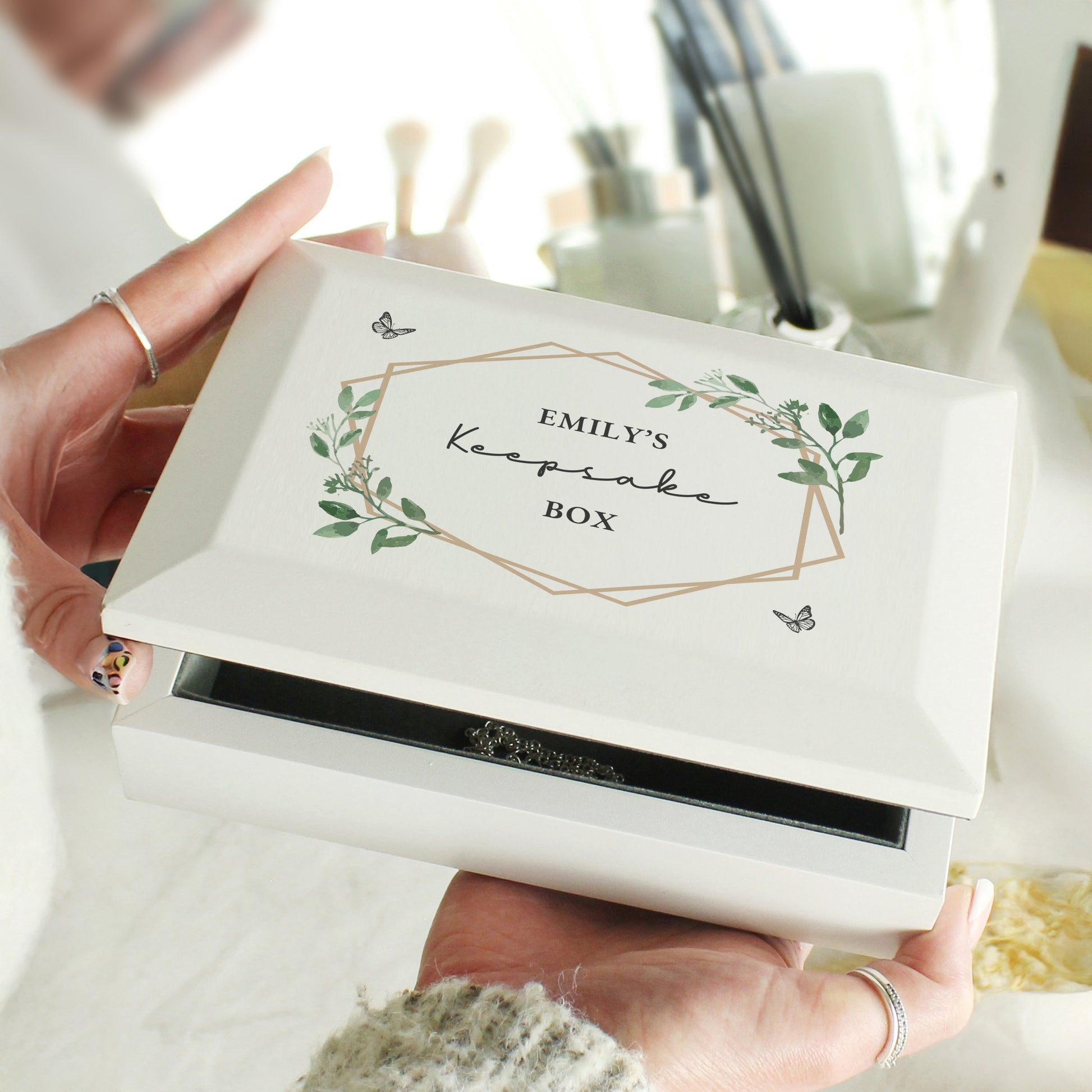 Personalised Butterfly Wooden Jewellery Box - image 2