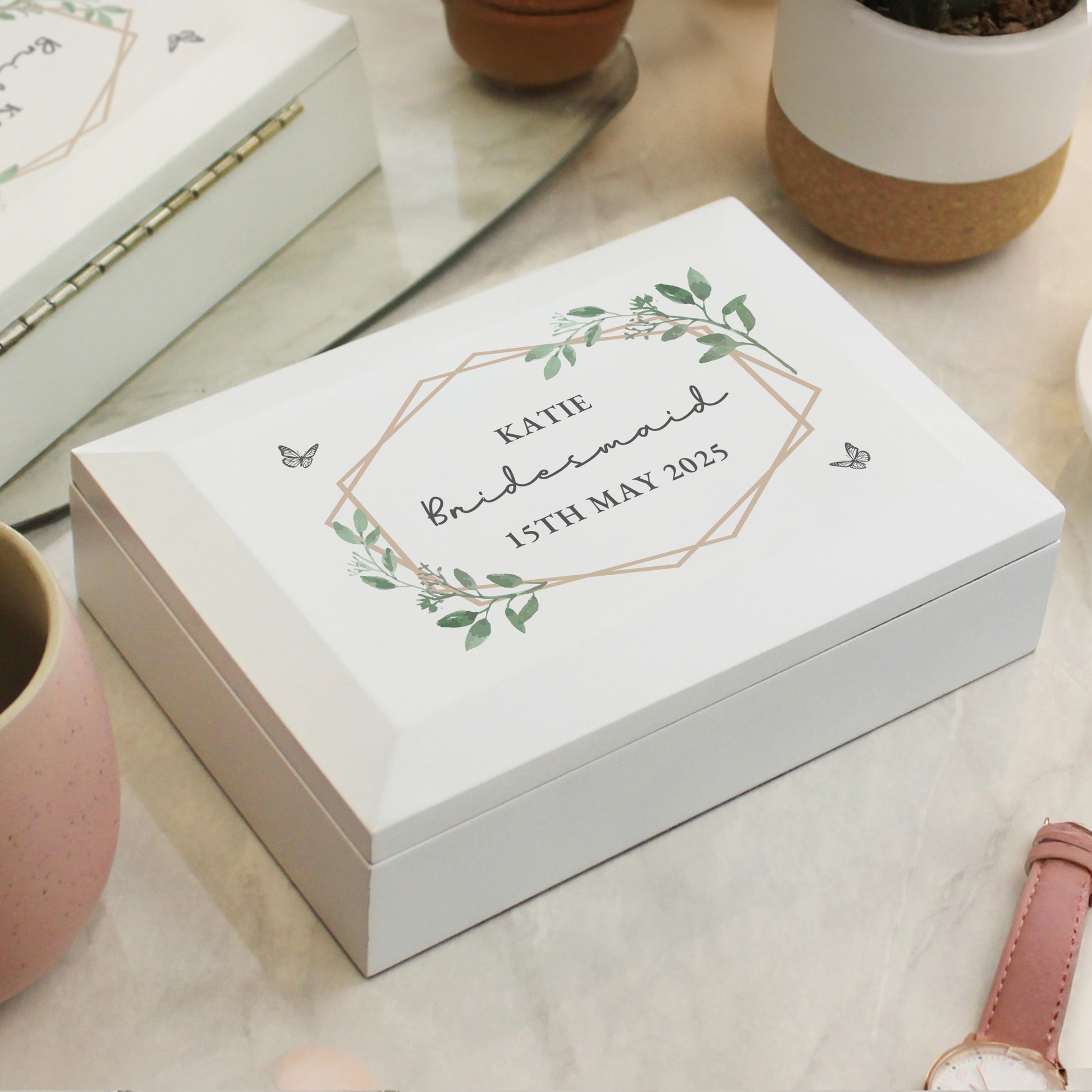 Personalised Butterfly Wooden Jewellery Box - image 4