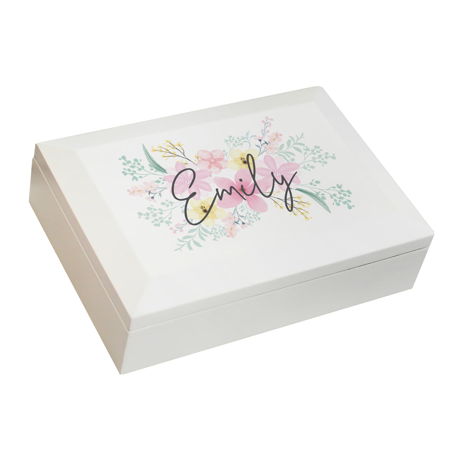Personalised Floral Wooden Jewellery Box - image 5