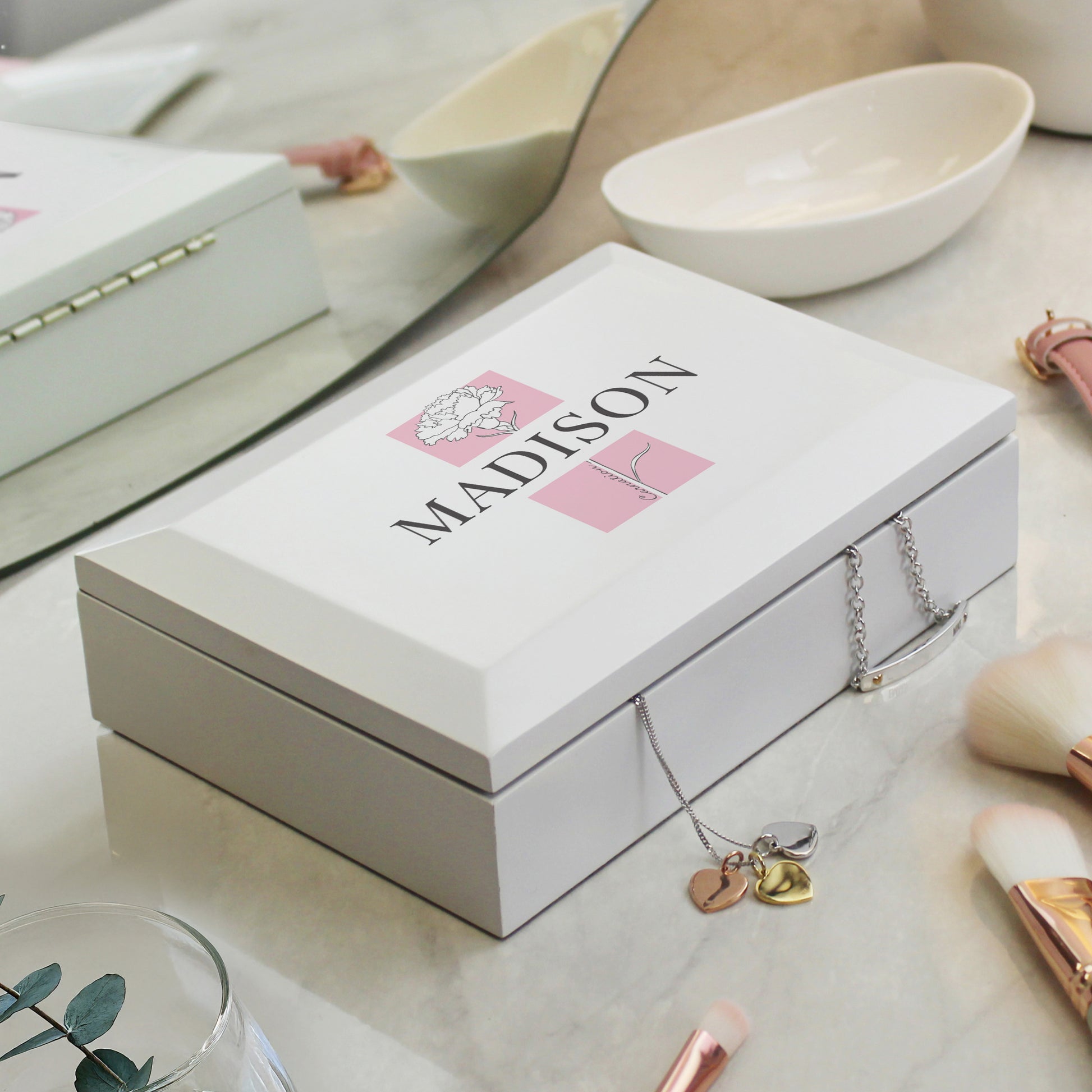 Personalised Birth Flower Wooden Jewellery Box - image 7