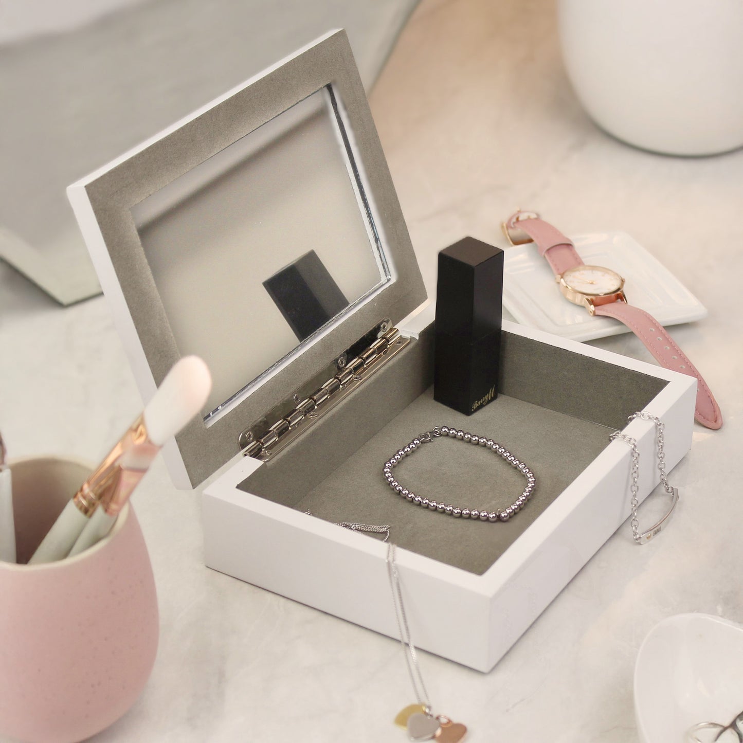 Personalised Birth Flower Wooden Jewellery Box - image 8