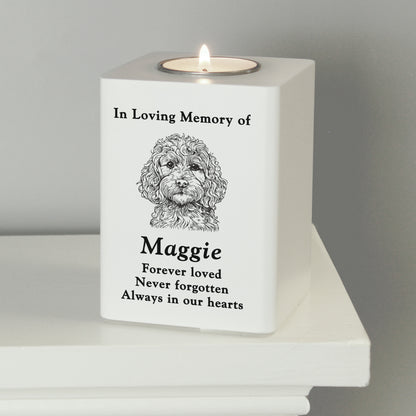 Personalised Dog Breed Memorial Tealight Holder - image 3