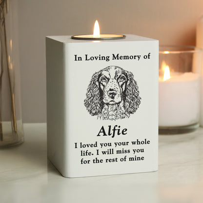 Personalised Dog Breed Memorial Tealight Holder - image 4