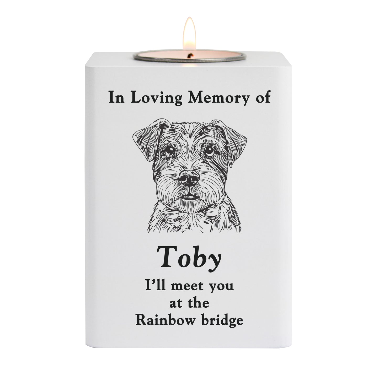 Personalised Dog Breed Memorial Tealight Holder - image 5
