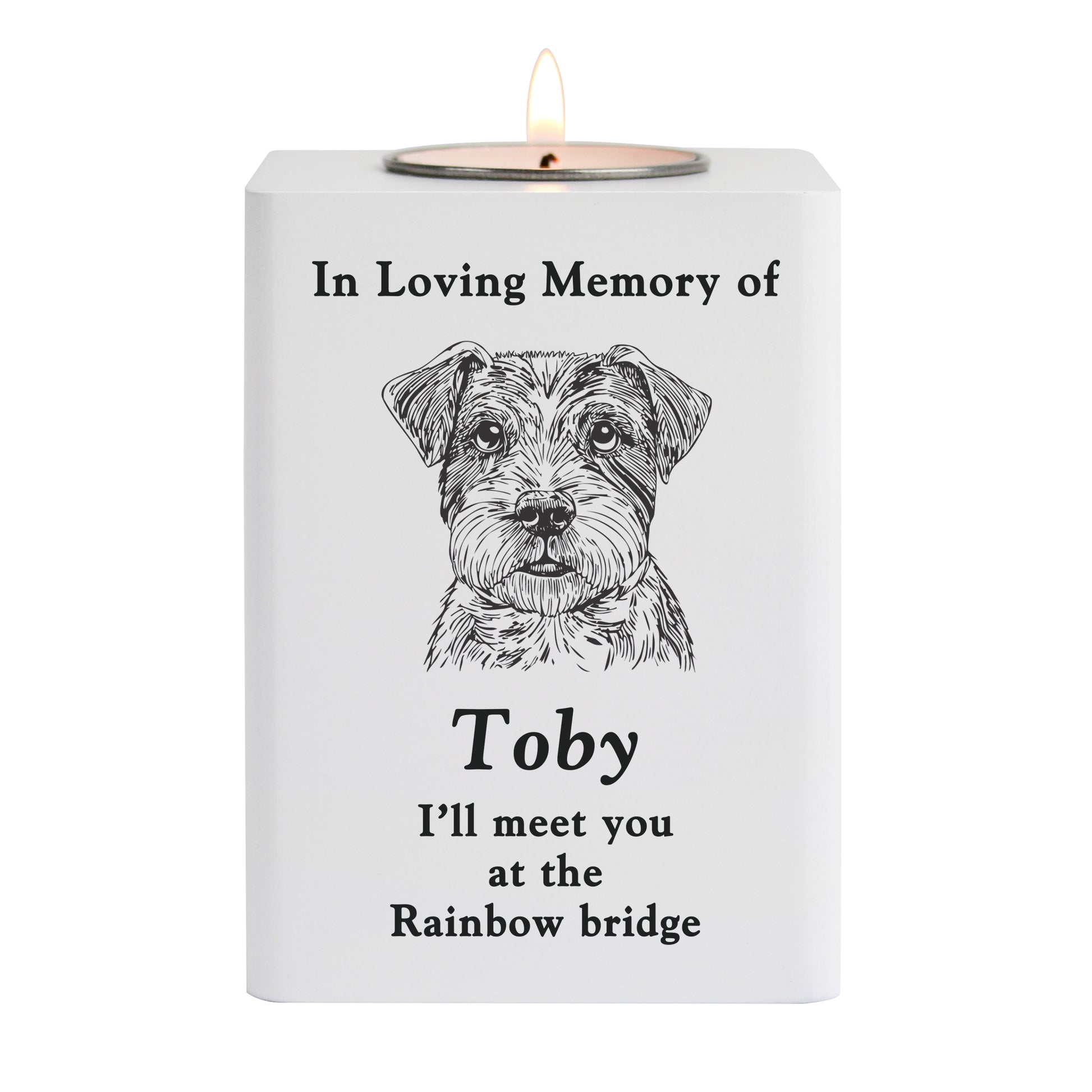 Personalised Dog Breed Memorial Tealight Holder - image 5