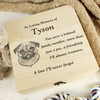 Personalised Dog Breed Memorial Large Keepsake Box - image 3