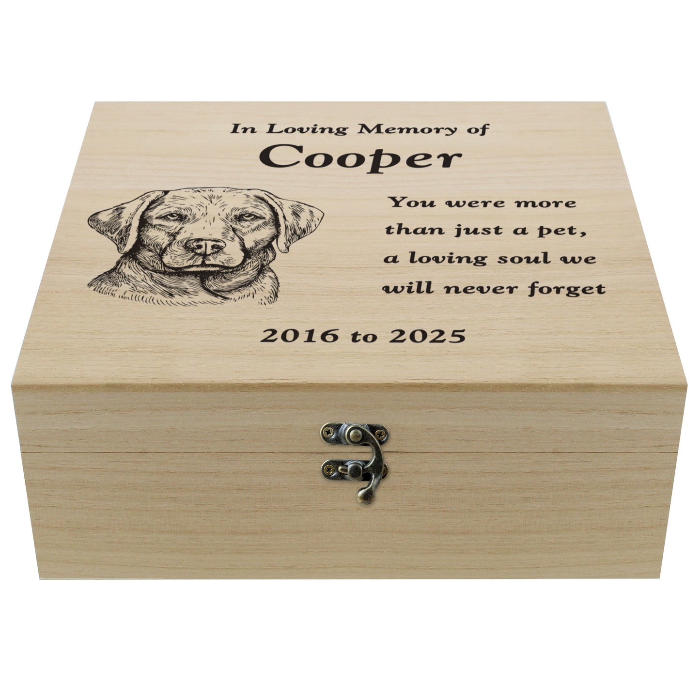 Personalised Dog Breed Memorial Large Keepsake Box - image 5