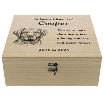 Personalised Dog Breed Memorial Large Keepsake Box - image 5