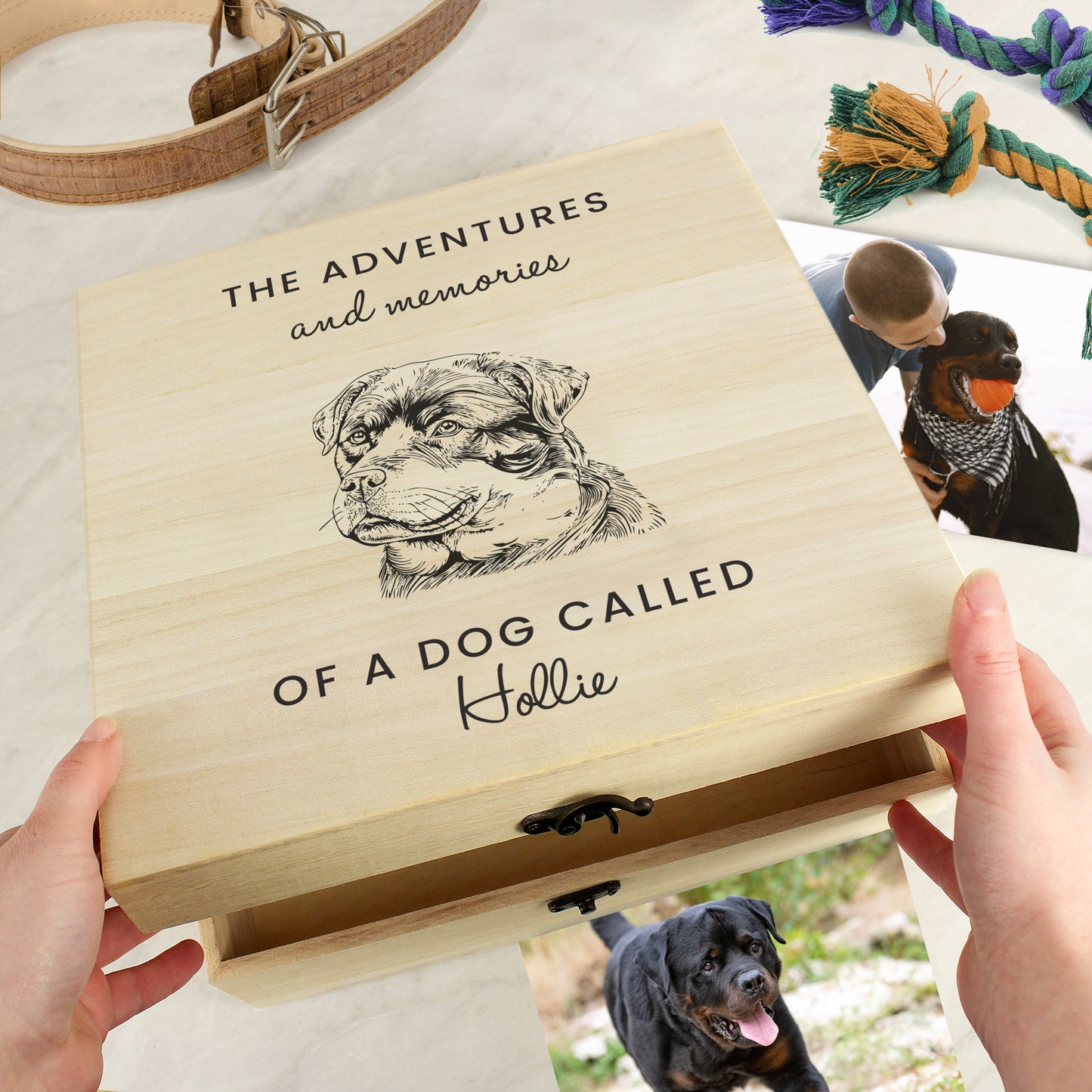 Personalised Dog Breed Wooden Storage Box - image 4