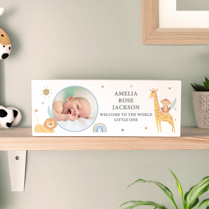Personalised Safari Animals Photo Upload Wooden Ornament - image 2