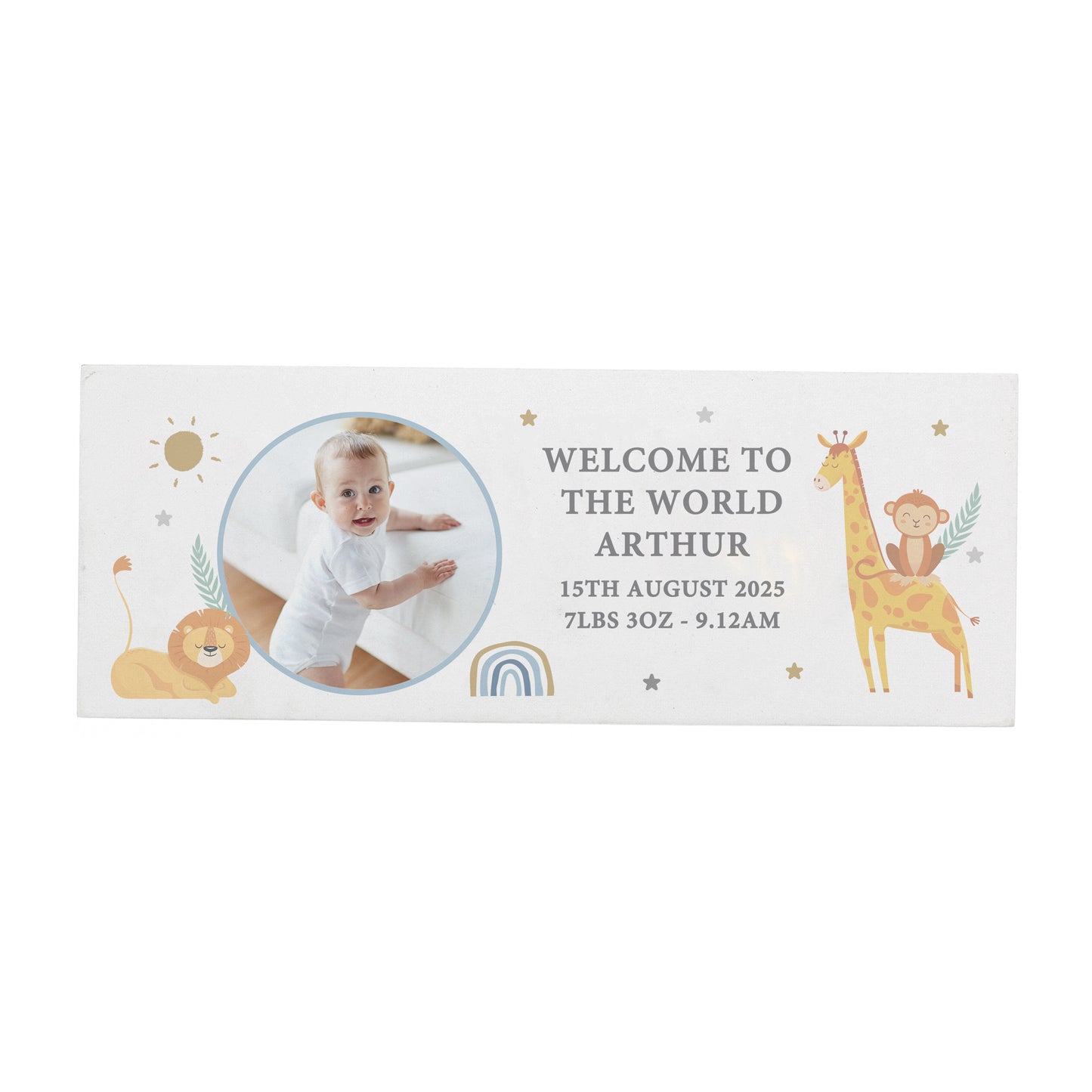 Personalised Safari Animals Photo Upload Wooden Ornament - image 5