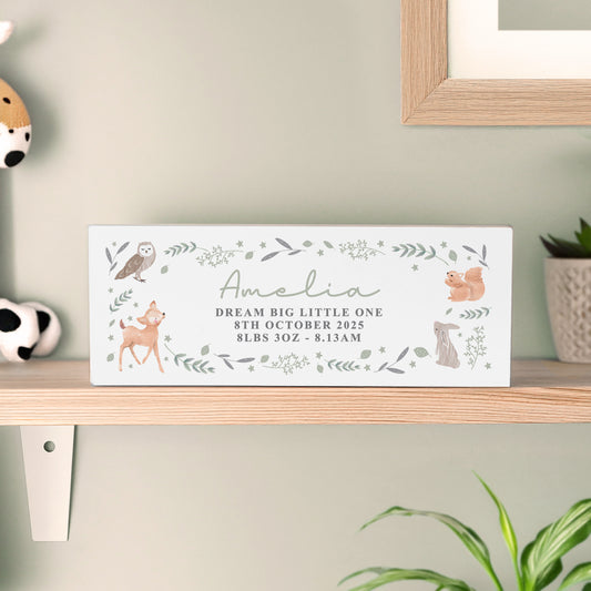 Personalised Woodland Animals Wooden Ornament from Heartfelt Gifts