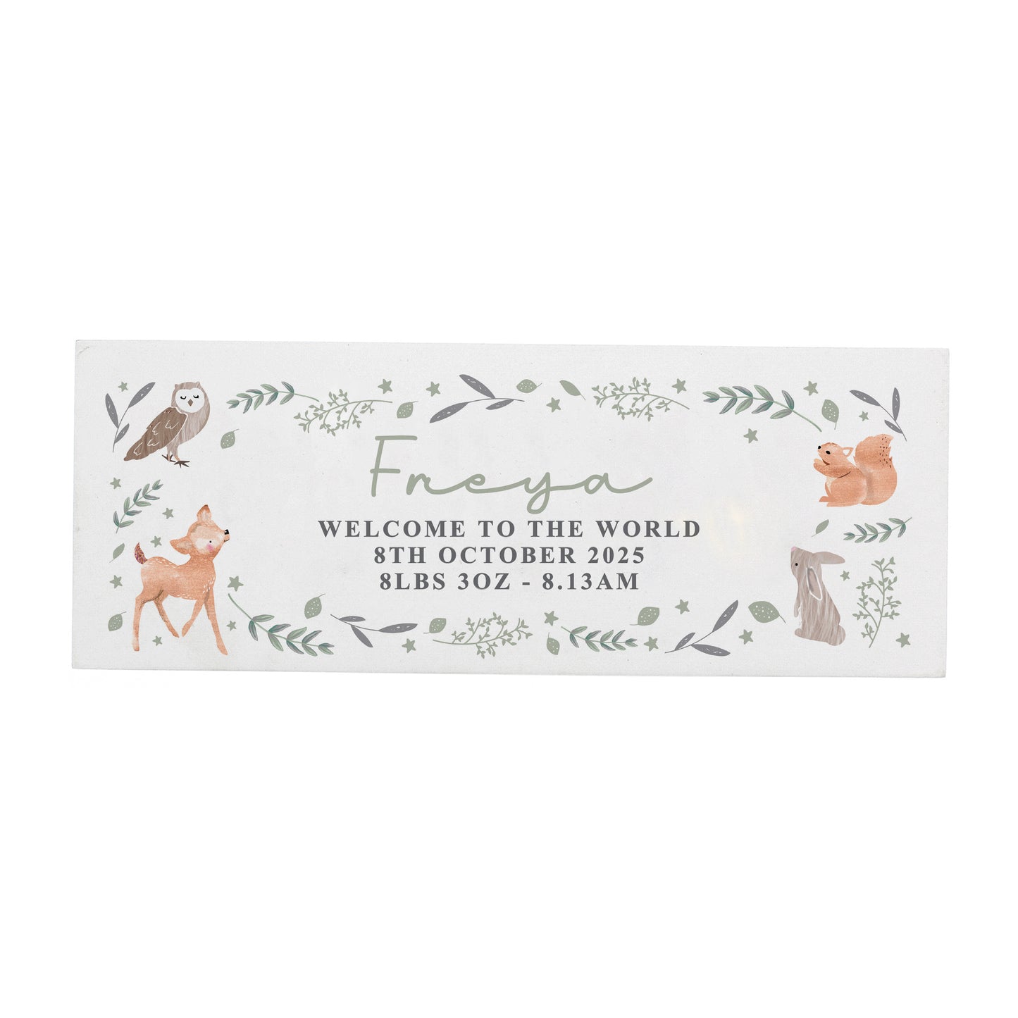Personalised Woodland Animals Wooden Ornament - image 5