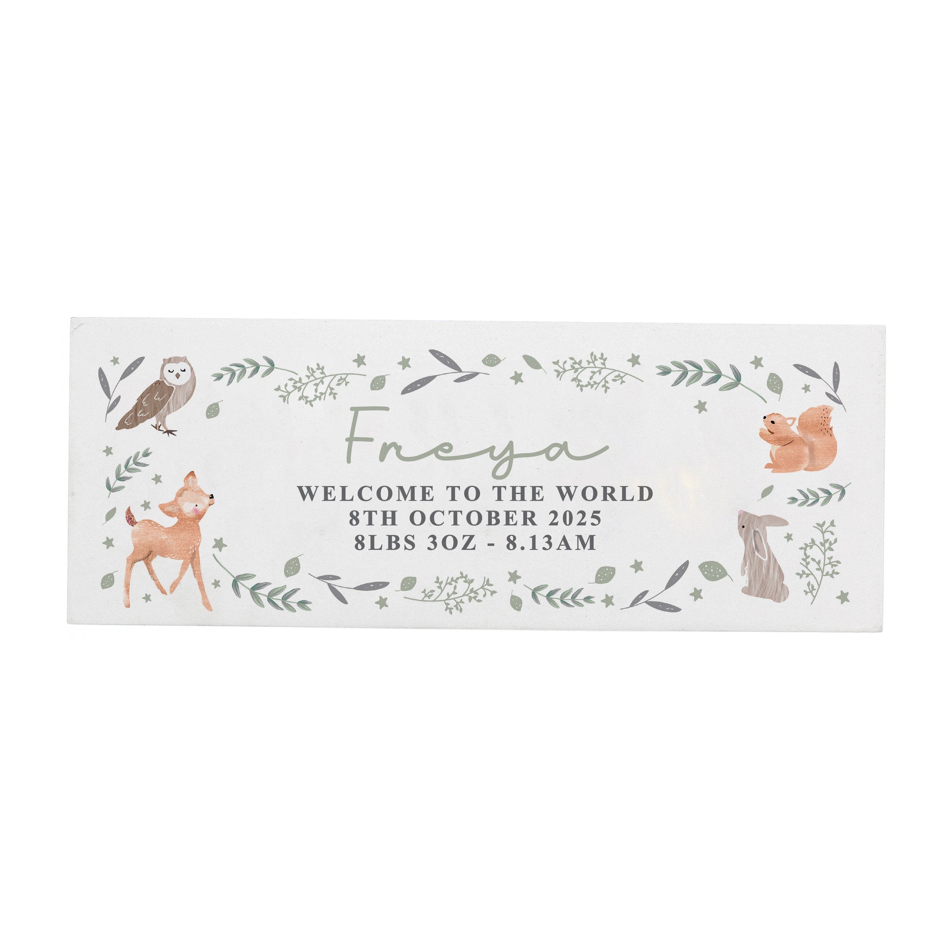 Personalised Woodland Animals Wooden Ornament - image 5