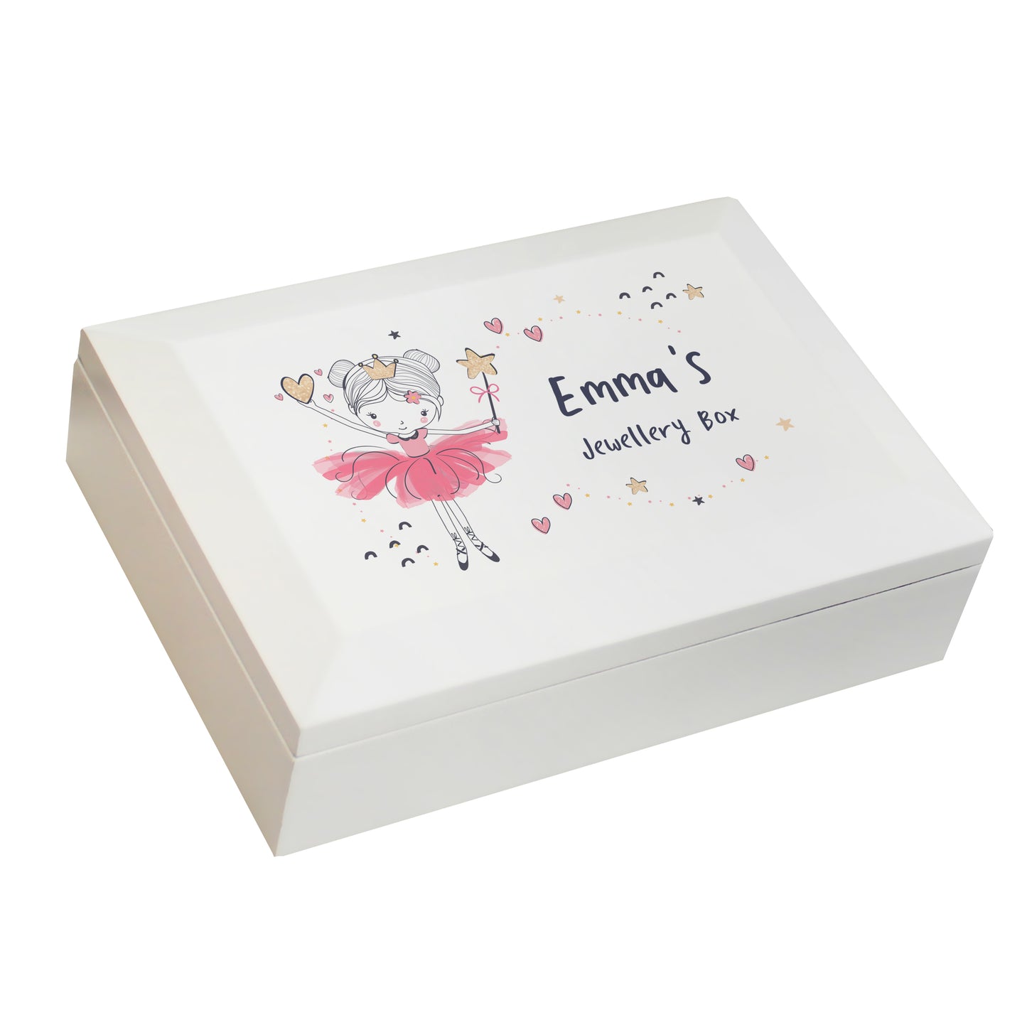Personalised Princess Ballerina Wooden Jewellery Box - image 5