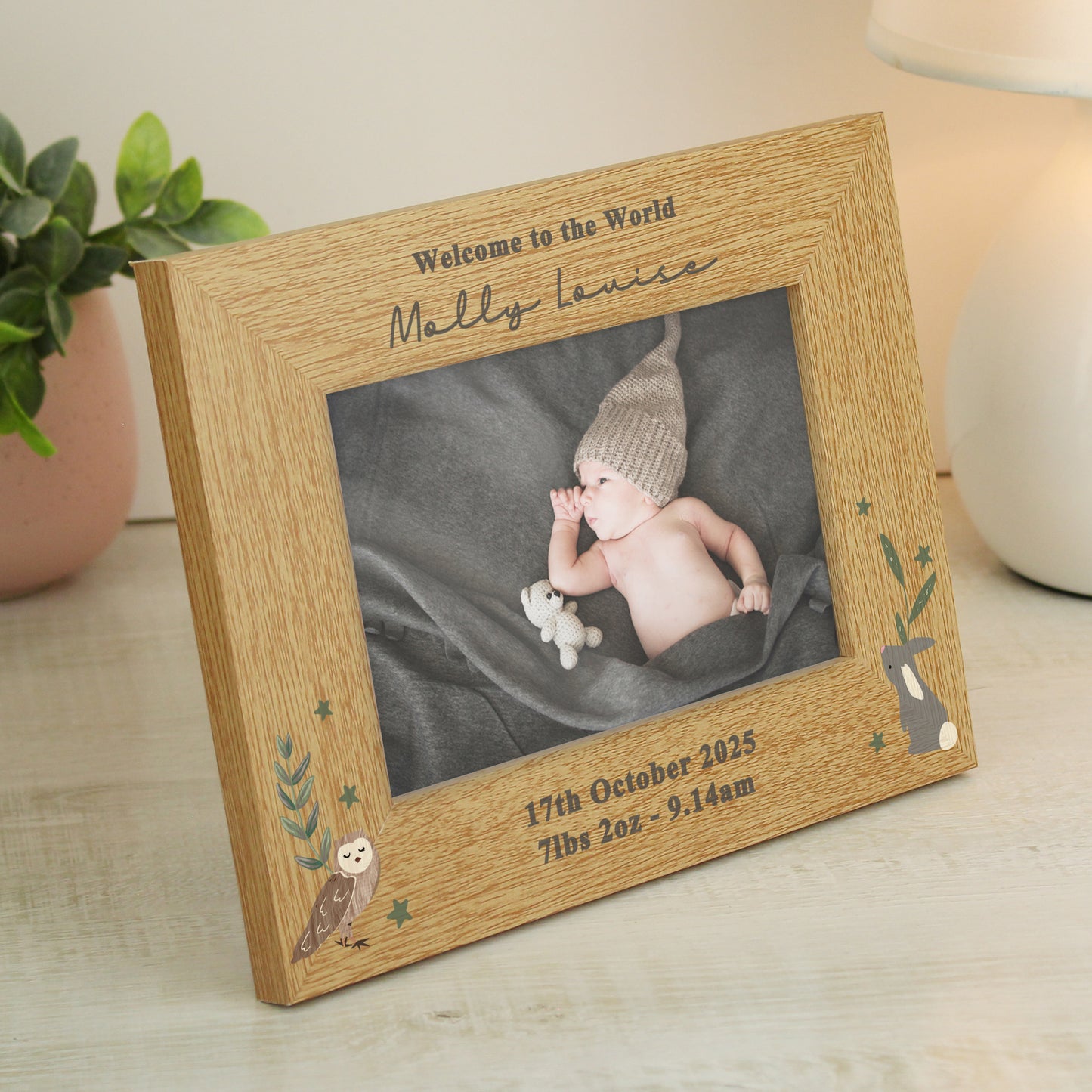Personalised Woodland Animals 6x4 Photo Frame from Heartfelt Gifts