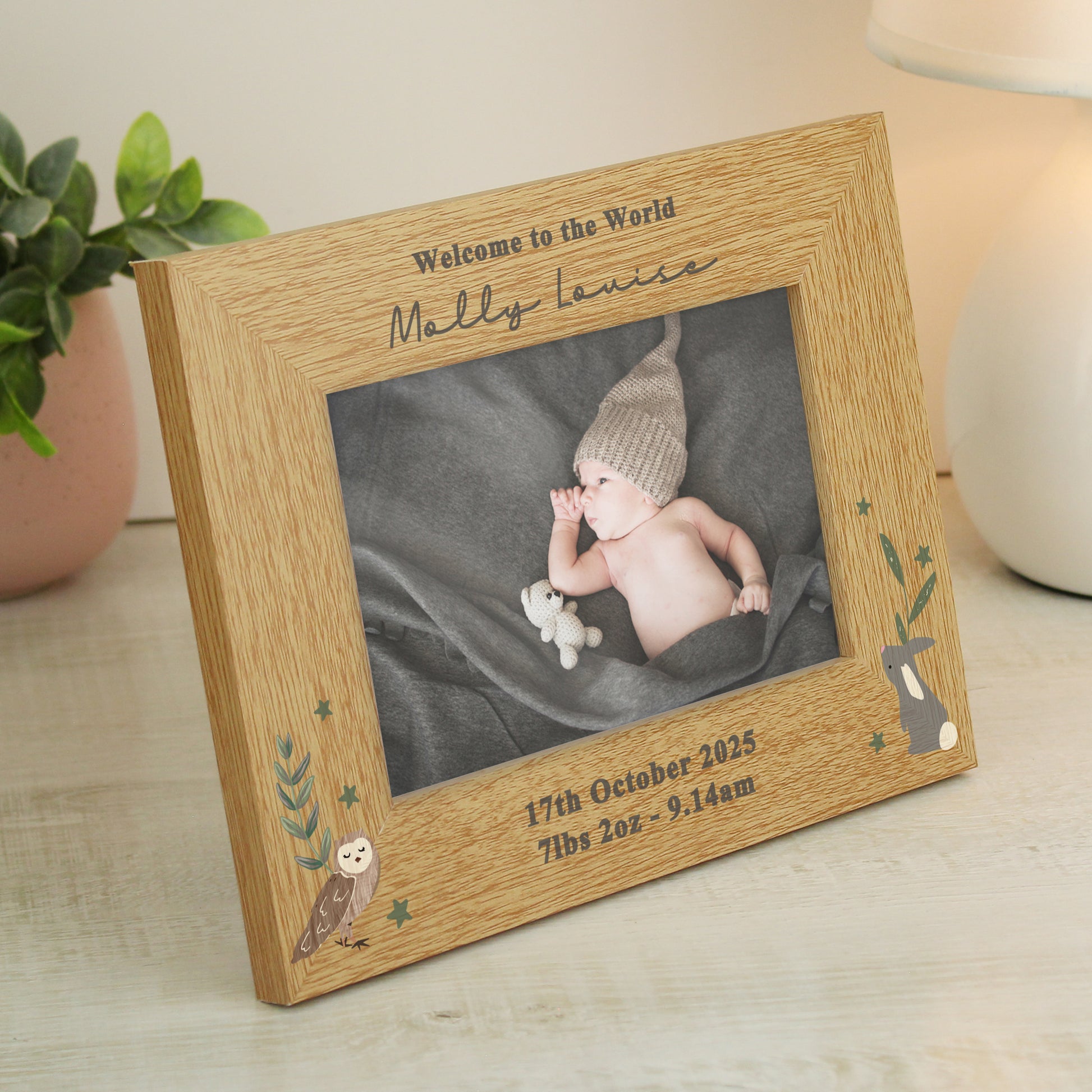 Personalised Woodland Animals 6x4 Photo Frame from Heartfelt Gifts