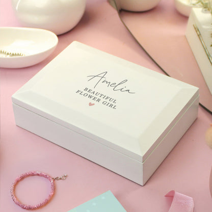 Personalised White Wooden Jewellery Box - image 6