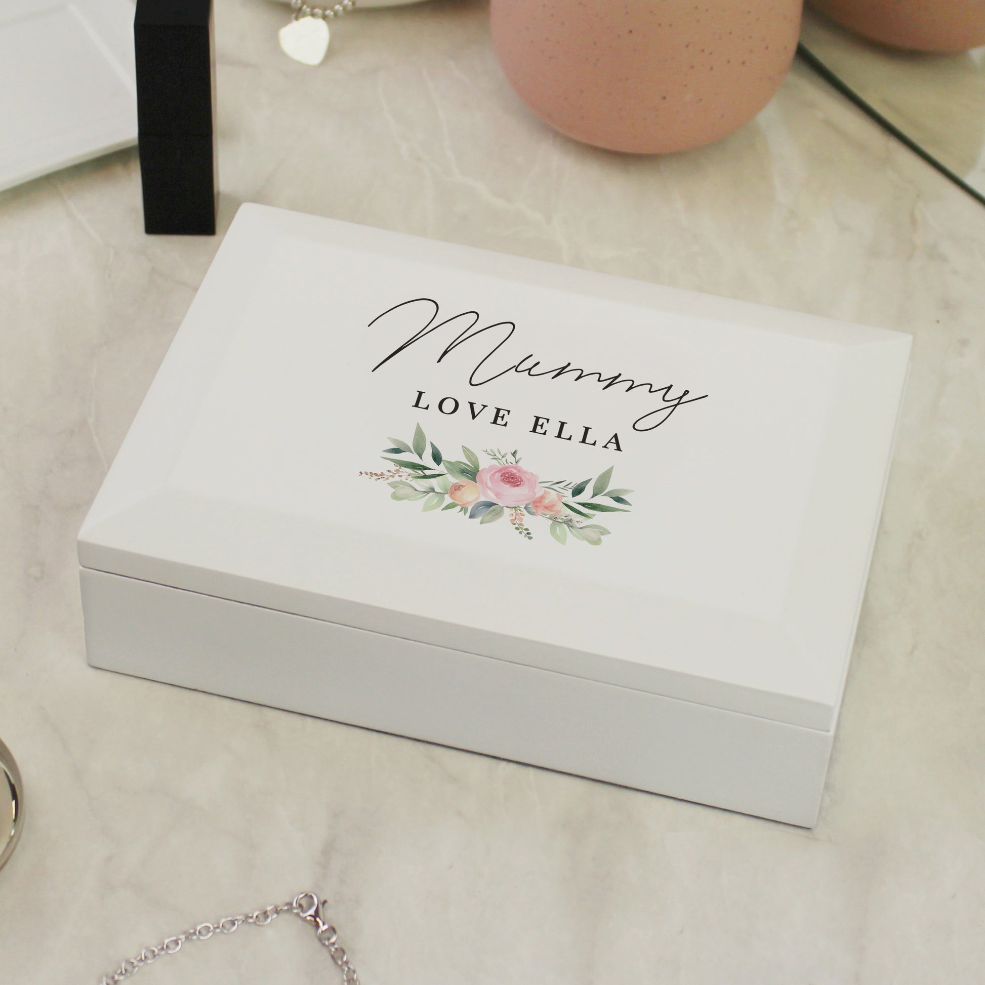 Personalised Wedding Wooden Jewellery Box - image 3