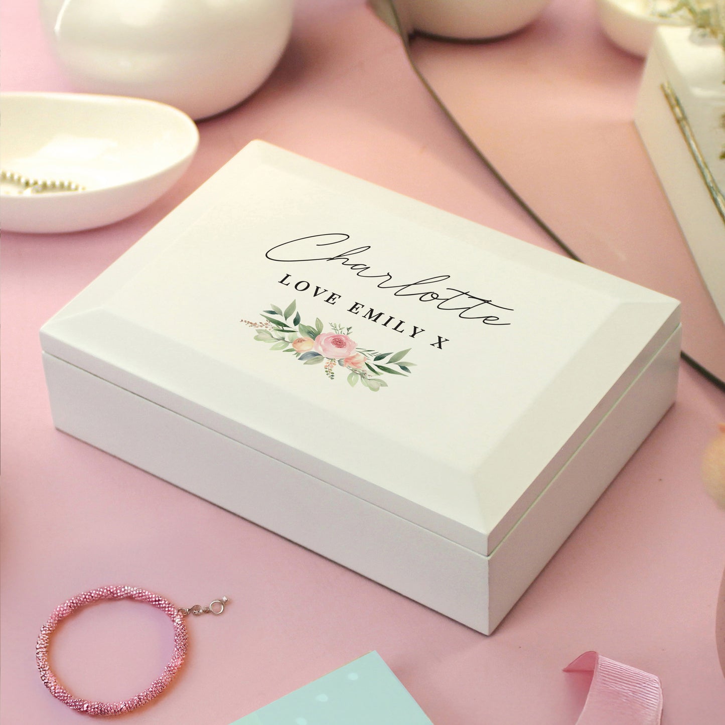 Personalised Wedding Wooden Jewellery Box - image 4