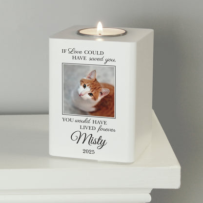 Personalised Pet Photo Upload Memorial Tealight Holder - image 2