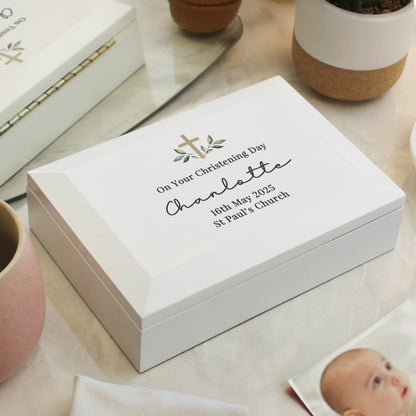 Personalised Holy Communion / Christening Wooden Jewellery Box from Heartfelt Gifts