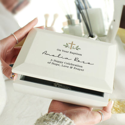 Personalised Holy Communion / Christening Wooden Jewellery Box - image 2