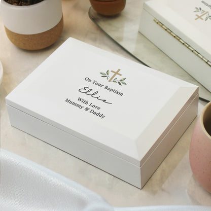 Personalised Holy Communion / Christening Wooden Jewellery Box - image 3