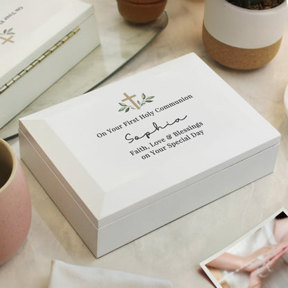 Personalised Holy Communion / Christening Wooden Jewellery Box - image 4