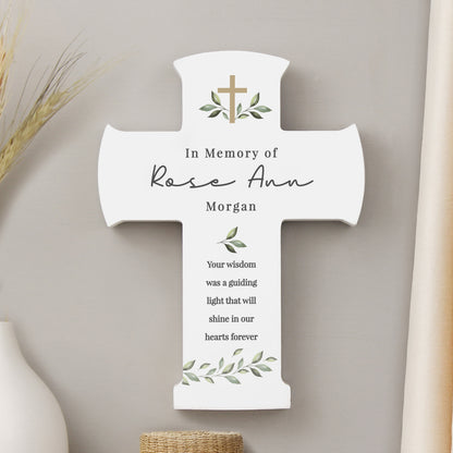 Personalised Botanical Cross Wooden Ornament - image 6