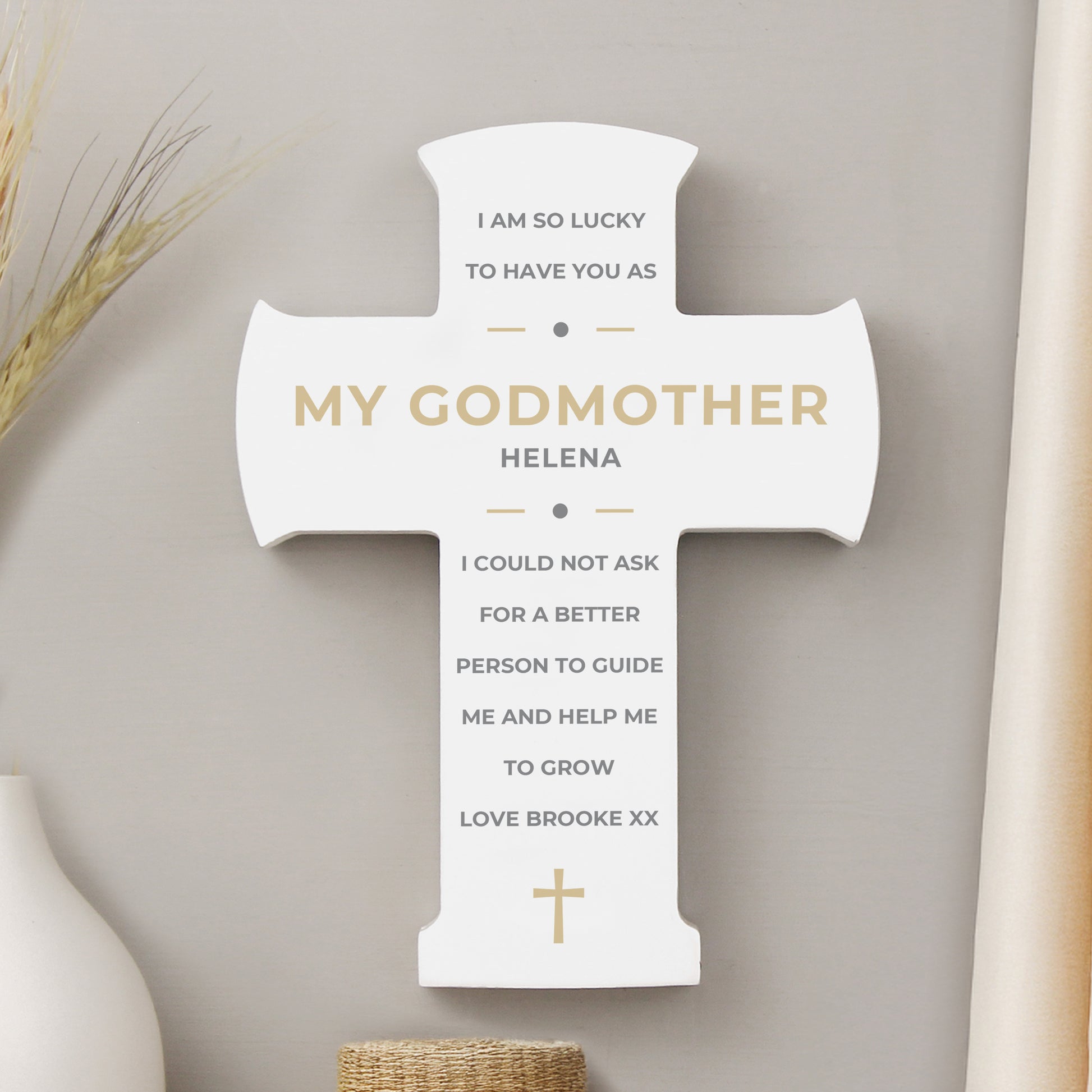 Personalised Wooden Cross Ornament - image 7