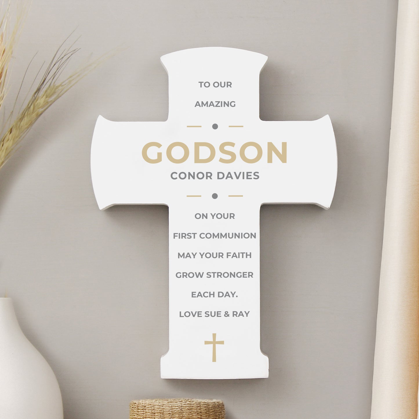 Personalised Wooden Cross Ornament - image 10