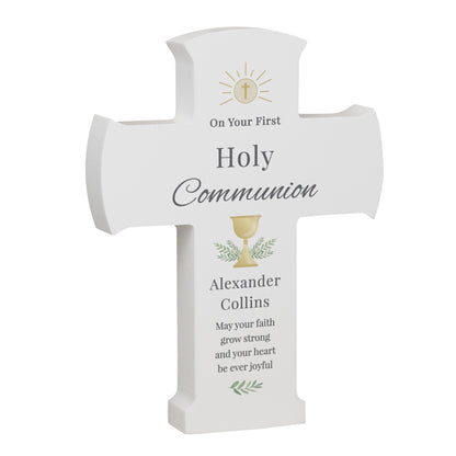 Personalised Holy Communion Cross Wooden Ornament - image 5