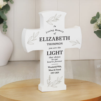 Personalised In Loving Memory Cross Ornament from Heartfelt Gifts