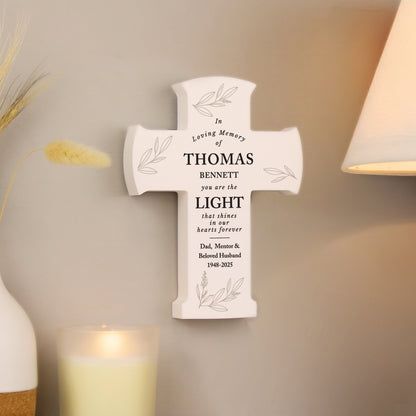 Personalised In Loving Memory Cross Ornament - image 2