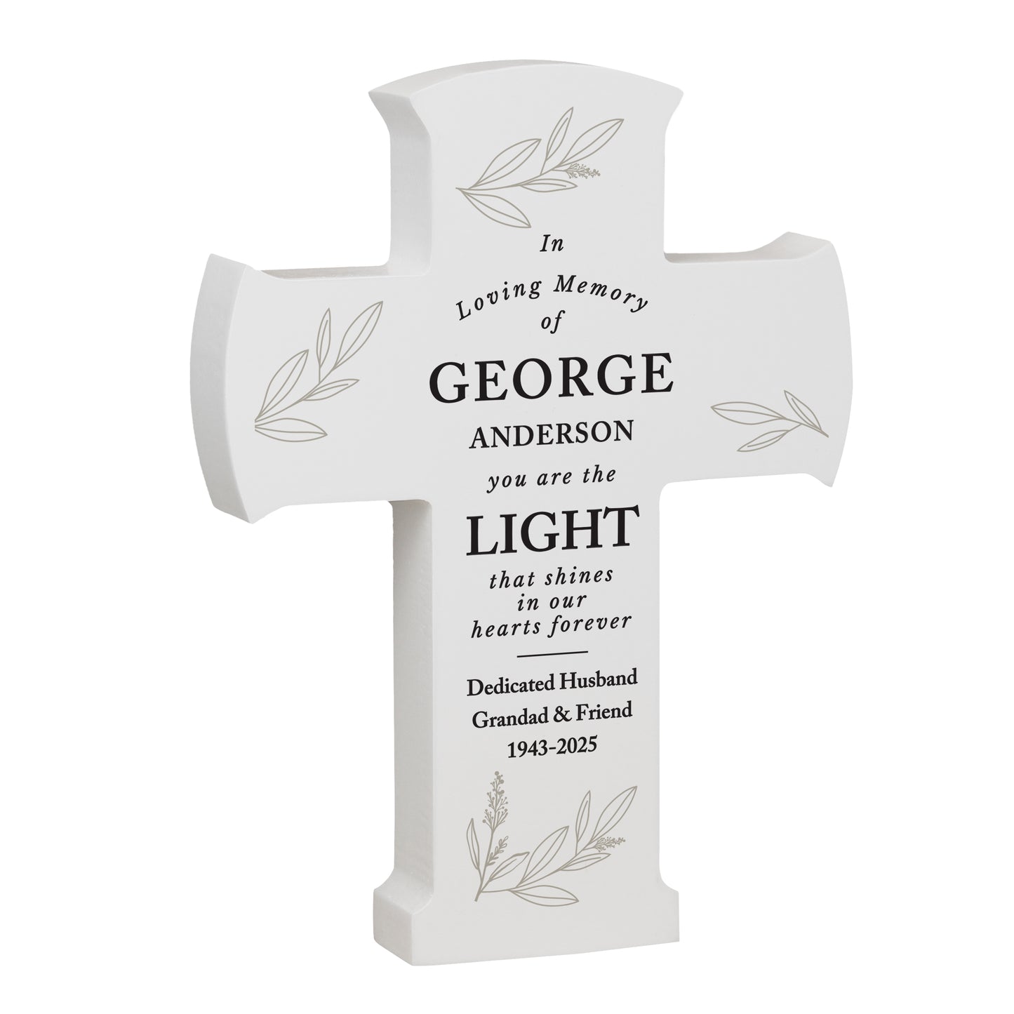 Personalised In Loving Memory Cross Ornament - image 5