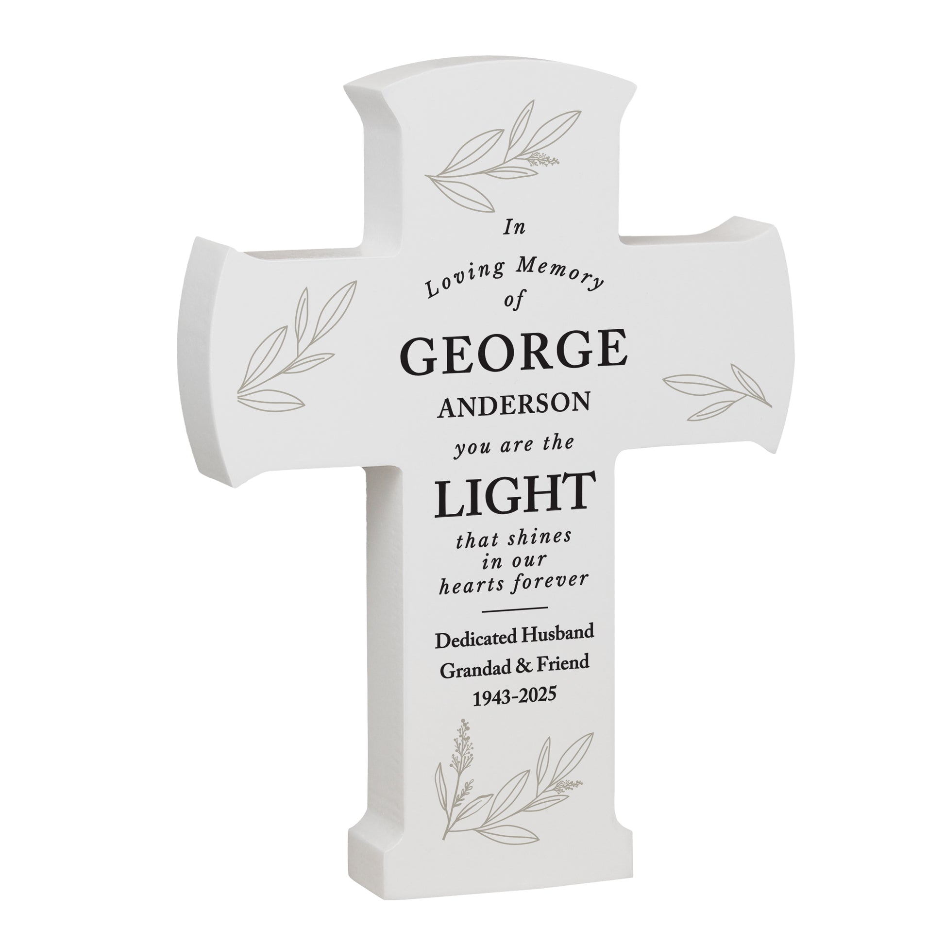 Personalised In Loving Memory Cross Ornament - image 5